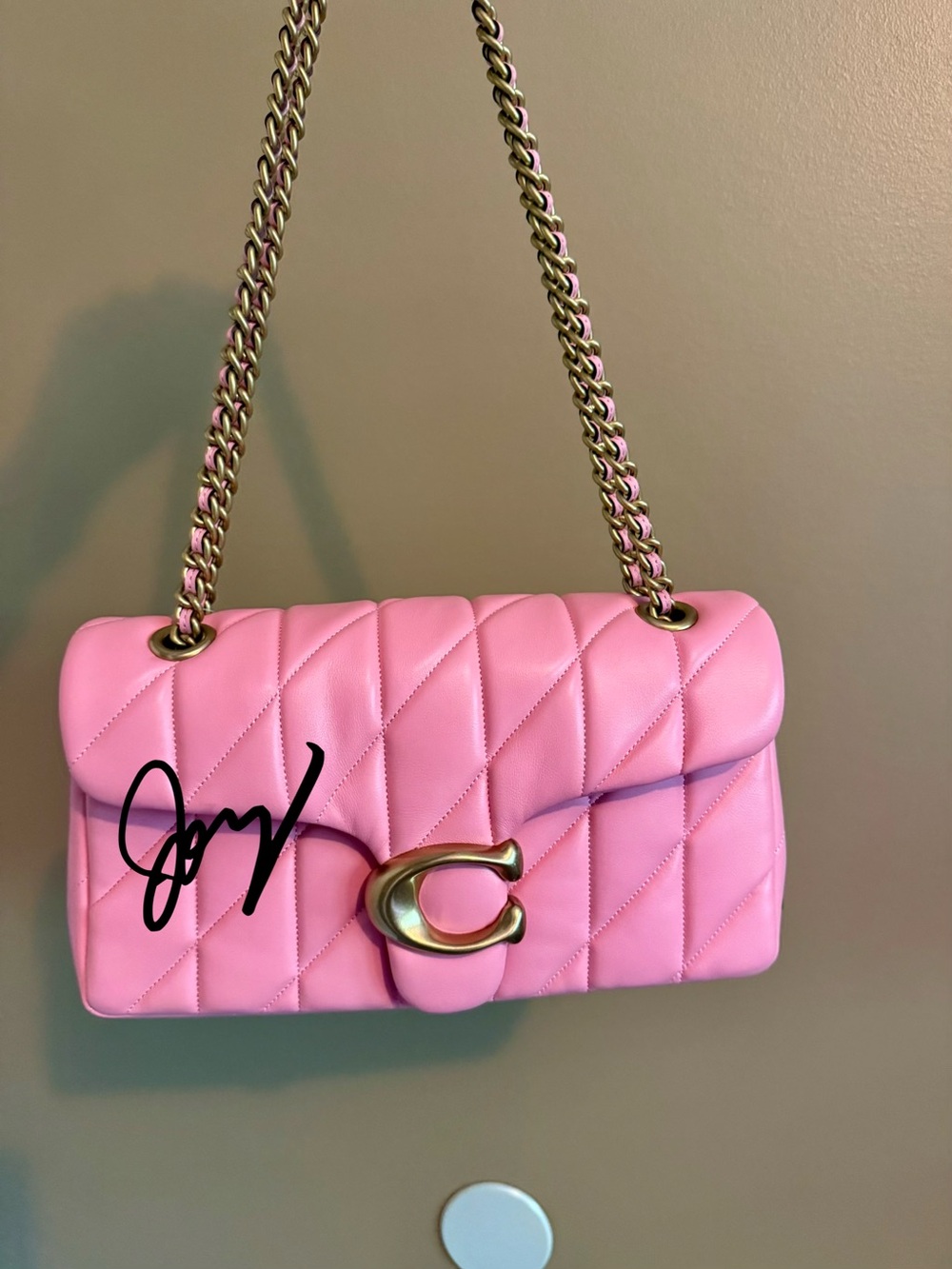 NWT Coach Flower Pink Tabby 26 Shoulder Bag With Pillow Quilting